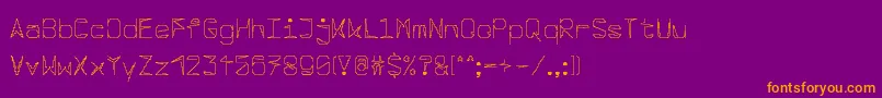 Irritation Font – Orange Fonts on Purple Background