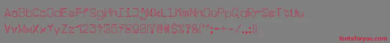 Irritation Font – Red Fonts on Gray Background