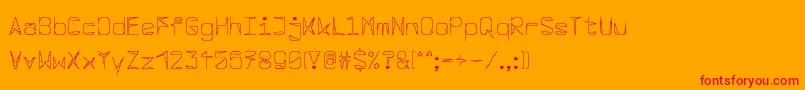 Irritation Font – Red Fonts on Orange Background