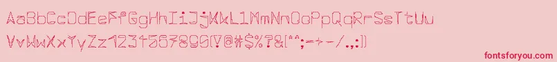 Irritation Font – Red Fonts on Pink Background