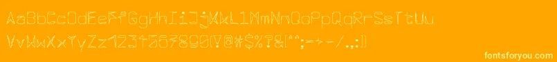 Irritation Font – Yellow Fonts on Orange Background
