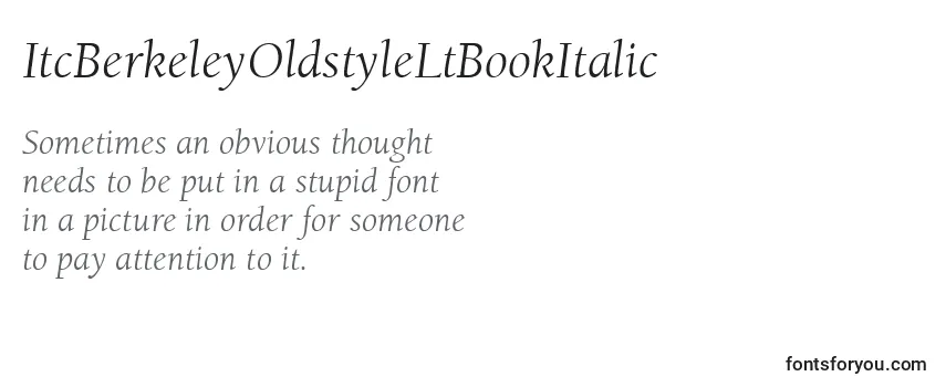 ItcBerkeleyOldstyleLtBookItalic-fontti