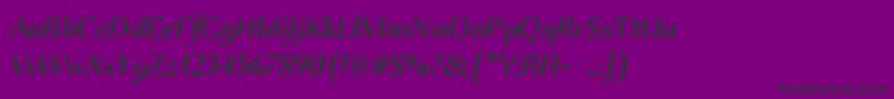 EllipseItcTtBoldItalic Font – Black Fonts on Purple Background