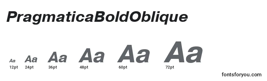 Размеры шрифта PragmaticaBoldOblique