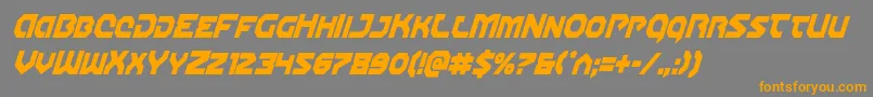 Gunnerstormcondital Font – Orange Fonts on Gray Background