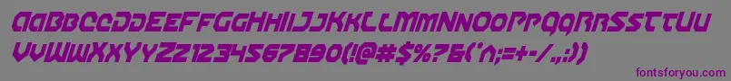 Gunnerstormcondital Font – Purple Fonts on Gray Background