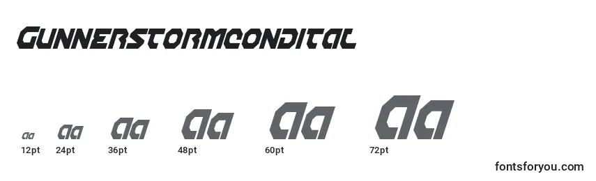Gunnerstormcondital Font Sizes