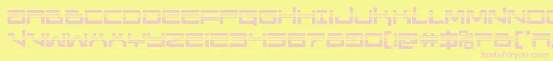Unitedplanetshalf Font – Pink Fonts on Yellow Background