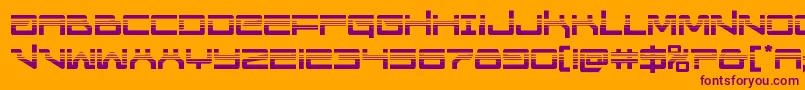 Unitedplanetshalf Font – Purple Fonts on Orange Background