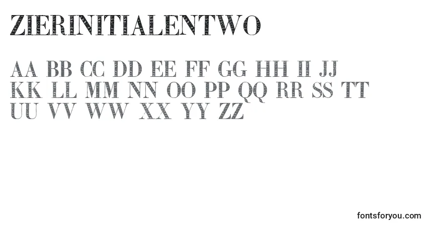 A fonte Zierinitialentwo – alfabeto, números, caracteres especiais