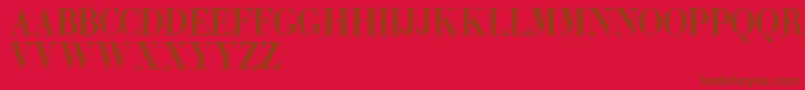 Zierinitialentwo Font – Brown Fonts on Red Background