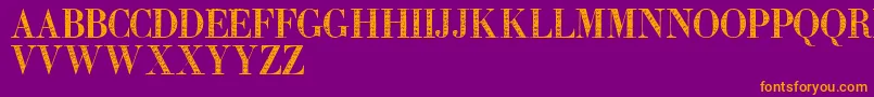 Zierinitialentwo Font – Orange Fonts on Purple Background