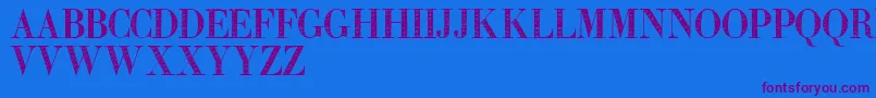 Zierinitialentwo Font – Purple Fonts on Blue Background