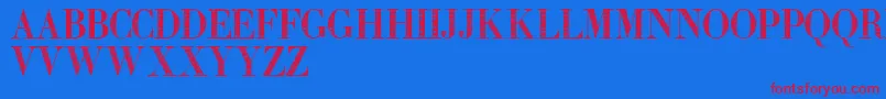 Zierinitialentwo Font – Red Fonts on Blue Background