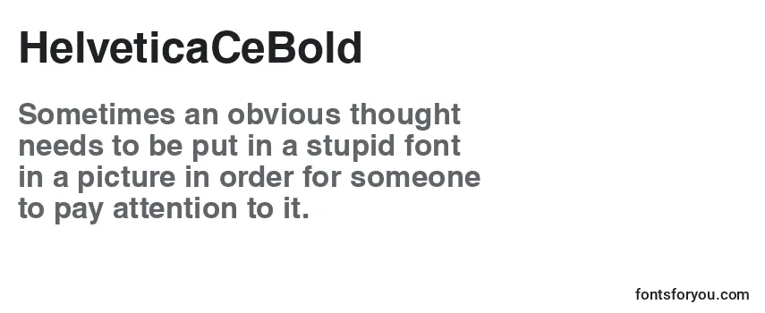 Przegląd czcionki HelveticaCeBold