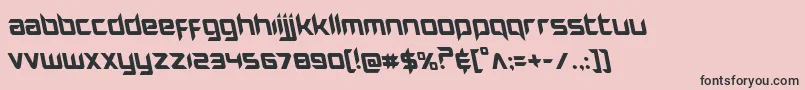 フォントHollowpointleft – ピンクの背景に黒い文字