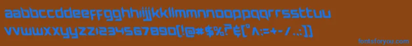 Hollowpointleft Font – Blue Fonts on Brown Background