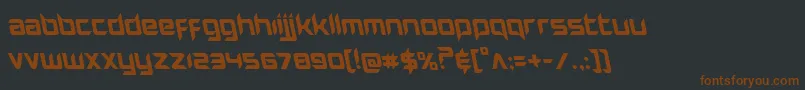 Шрифт Hollowpointleft – коричневые шрифты на чёрном фоне