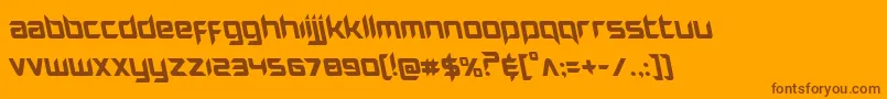 Hollowpointleft Font – Brown Fonts on Orange Background