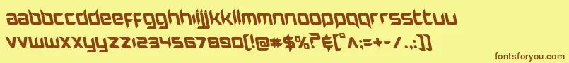 Hollowpointleft Font – Brown Fonts on Yellow Background