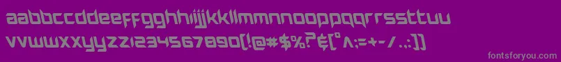 Hollowpointleft Font – Gray Fonts on Purple Background