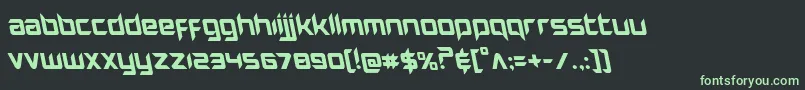 Hollowpointleft Font – Green Fonts on Black Background
