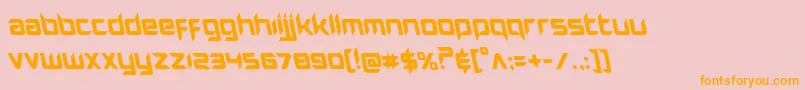 Hollowpointleft Font – Orange Fonts on Pink Background