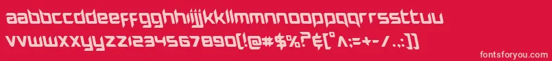 Hollowpointleft Font – Pink Fonts on Red Background