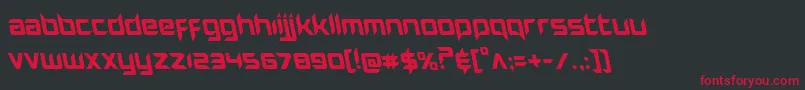 Hollowpointleft Font – Red Fonts on Black Background