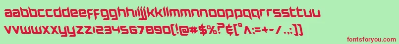Hollowpointleft Font – Red Fonts on Green Background
