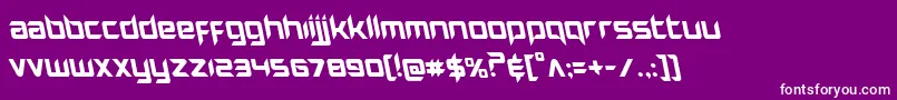 Hollowpointleft Font – White Fonts on Purple Background