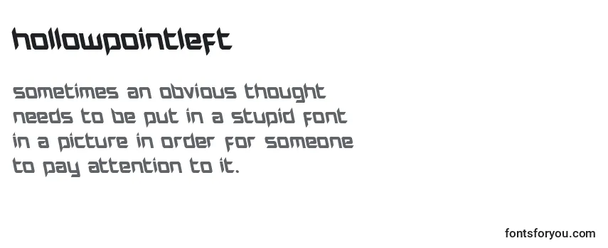 Hollowpointleft-fontti
