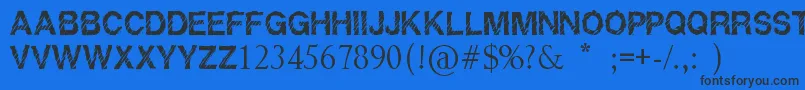 Raptor Font – Black Fonts on Blue Background