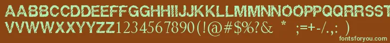 Raptor Font – Green Fonts on Brown Background