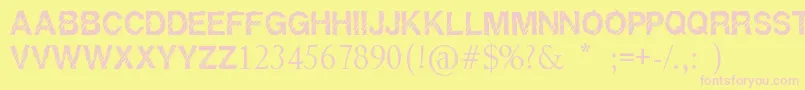 Raptor Font – Pink Fonts on Yellow Background