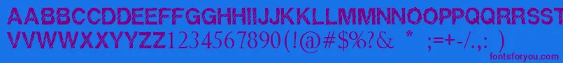 Raptor Font – Purple Fonts on Blue Background