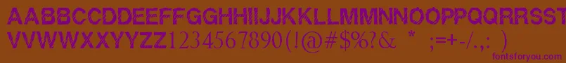 Raptor Font – Purple Fonts on Brown Background