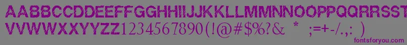 Raptor Font – Purple Fonts on Gray Background