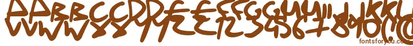 Шрифт DrunkHandwriting – коричневые шрифты на белом фоне