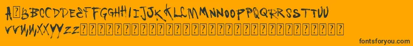 VtksLoveU Font – Black Fonts on Orange Background