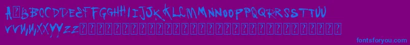 VtksLoveU Font – Blue Fonts on Purple Background