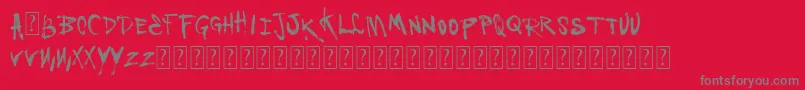 VtksLoveU Font – Gray Fonts on Red Background
