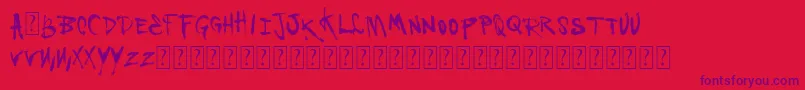 VtksLoveU Font – Purple Fonts on Red Background