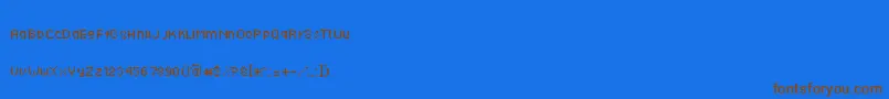 Techkr ffy Font – Brown Fonts on Blue Background