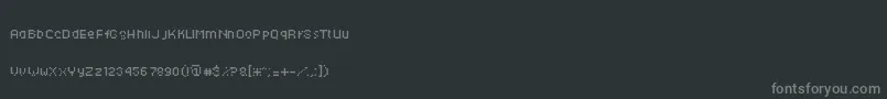 Techkr ffy Font – Gray Fonts on Black Background