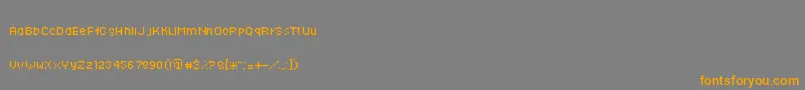 Techkr ffy Font – Orange Fonts on Gray Background