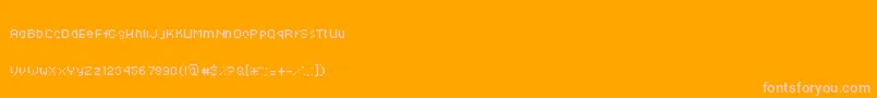 Techkr ffy Font – Pink Fonts on Orange Background