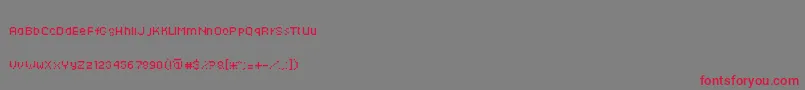 Techkr ffy Font – Red Fonts on Gray Background