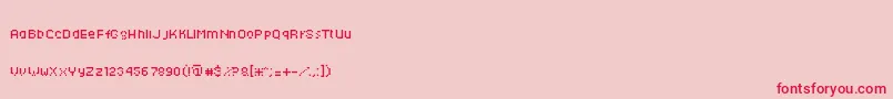Techkr ffy Font – Red Fonts on Pink Background