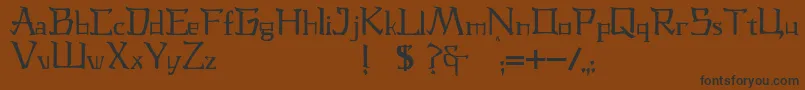 JmhLaudanumCa Font – Black Fonts on Brown Background